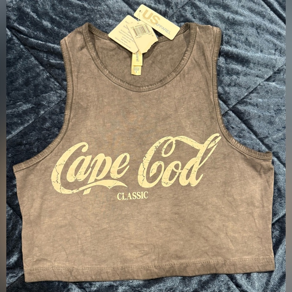NWT Grey S Cape Cod Coca Cola Women's Crop Top